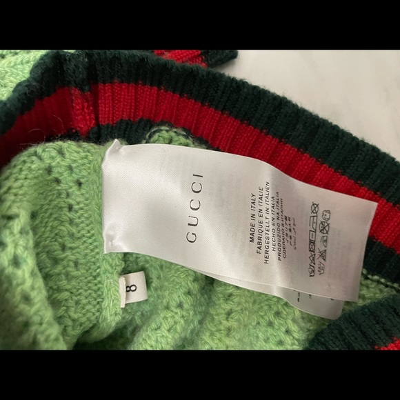 NWT Green Gucci Girls wool and cashmere sweater - Picture 4 of 5